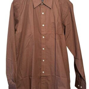 Vintage 70’s Towncraft Mens Casual Dress Shirt Burgundy Size 16 1/2” 34/35 NWOT